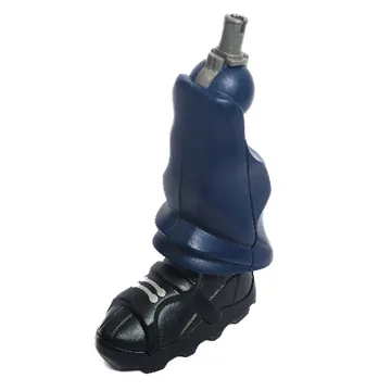 Large Figure Limb, Leg, Lower Section with Black Shoe and Dark Gray Pin, Silver Laces (Allegra)