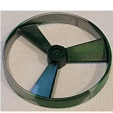 Large Figure Spinner / Propeller with Code, Marbled Pearl Light Gray Pattern (Rhotuka)