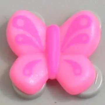 Clikits Icon, Butterfly 2 x 2 with Pin, Dark Pink Body and Wings Print