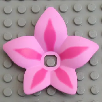 Clikits Icon Accent, Flower 6 x 6 x 2/3 with Dark Pink Petals Print
