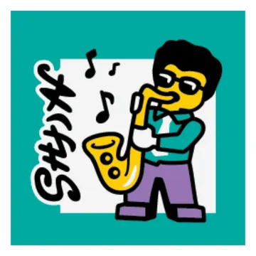 Tile 2 x 2 with Sax Solo print
