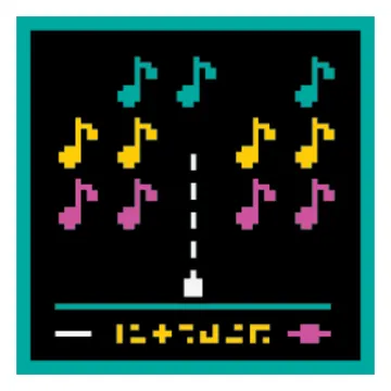 Tile 2 x 2 with Retro Game Style print