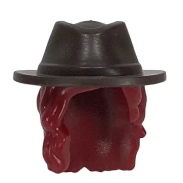 Hair and Hat, Long with Dark Brown Hat Pattern