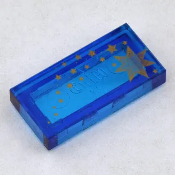 Tile 1 x 2 with Gold Stars Print