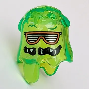 Headwear Slime with Slotted Glasses, Gaping Mouth print