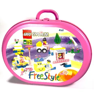 Storage Suitcase Oval with Freestyle Print (Sticker)