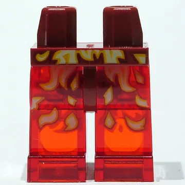 Hips and Trans-Red Legs with Yellow Flames print