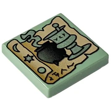 Tile 2 x 2 with Scroll and Potions Print (HP)