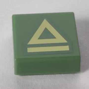 Tile 1 x 1 with Bright Light Yellow Triangle, Stripe print