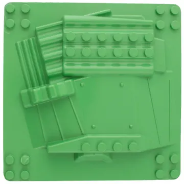 Duplo Baseplate Multi Leveled with Slopes 12 x 12 with Four Studs in Each Corner