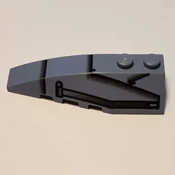 Brick Wedged, Curved 6 x 2 Left with Black Lines and Panels (Speeder) Print