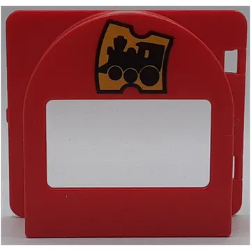 Duplo Door / Window / Mailbox Raised with Train Ticket Print