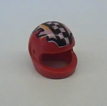 Helmet, Standard with Checks and Flames Print