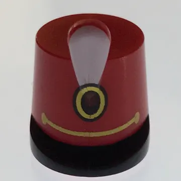 Hat / Imperial Guard Shako with White Plume, Black Brim, Gold Chain and Dark Red Emblem Print (Toy Soldier)
