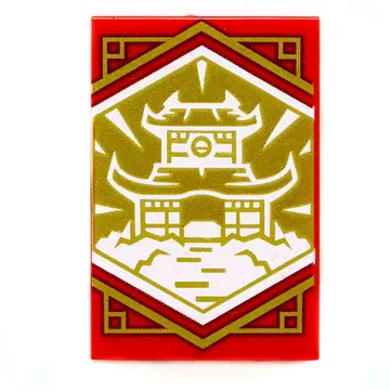 Tile 2 x 3 with Golden Ninjago Flag print