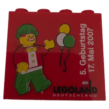 Brick 2 x 4 x 3 with 'LEGOLAND Deutschland Resort 5. Geburtstag 17. Mai 2007' Print