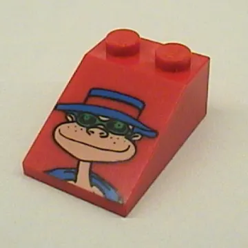 Brick Sloped 33° 3 x 2 Smooth with McDonald's Hamburglar Print