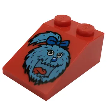 Brick Sloped 33° 3 x 2 Smooth with McDonald's Fry Girl Print