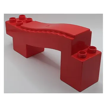 Duplo Road Section, Incline with 4 studs at Bottom, Bumpy Edges