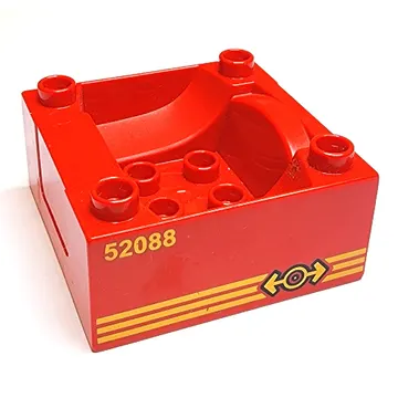 Duplo Train Cab / Tender Base with Bottom Tube and '52088' Locomotive Print