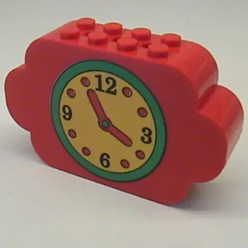 Brick Curved 2 x 8 x 4 Triple Curved Ends with Clock Print