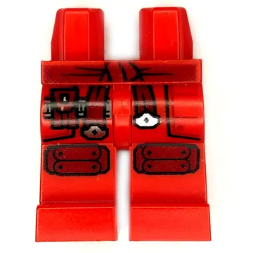 Hips and Red Legs with Dark Red Straps, Knee Pads print (Kai)