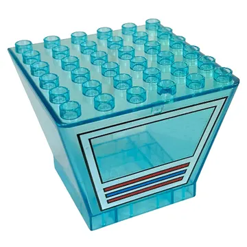 Duplo Airport Tower Glass Enclosure with Window Frame Print