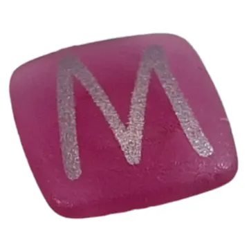 Clikits Icon, Square 2 x 2 Small with Pin and Silver 'M' Print