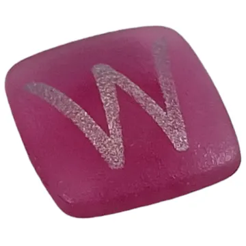 Clikits Icon, Square 2 x 2 Small with Pin and Silver 'W' Print