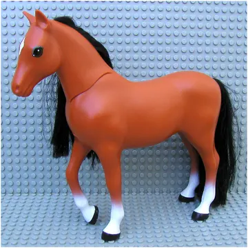 Scala, Animal, Horse with White Diamond and Black Mane Print