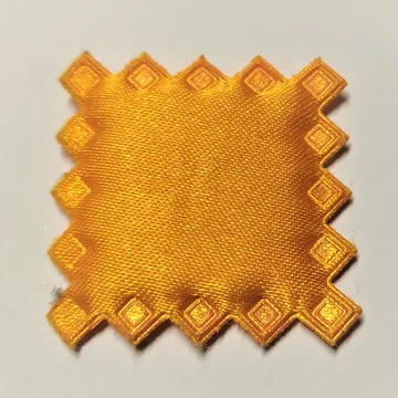 Belville, Pillow 4 x 4 with Border of Diagonally Embossed Squares