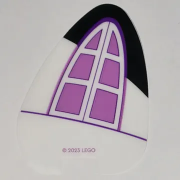 Cat Ear, Black Tip with Medium Lavender Window Print