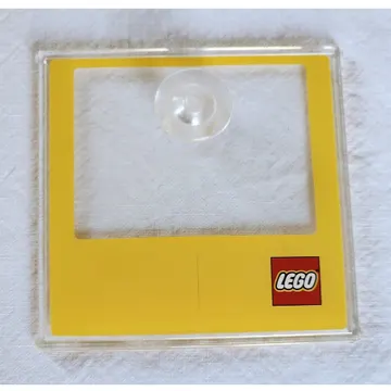 Duplo Doll, Cabinet Door with Knob, with Yellow Border and Lego Logo Print