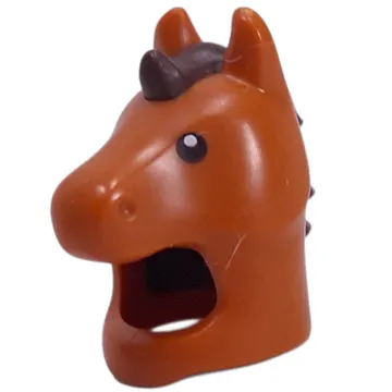 Costume / Mask, Horse with Dark Brown Mane, Black Eyes print