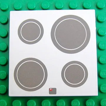 Tile 6 x 6 with Stovetop / Cooker Hob Print