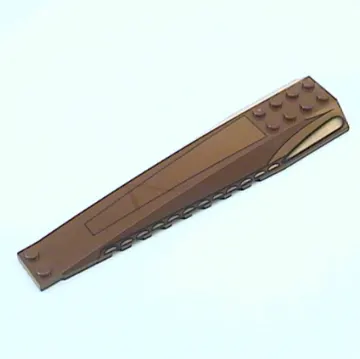 Brick Wedged, Curved 16 x 4 Triple, with Bronze and Black Geonosian Fighter Print