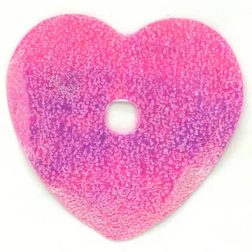 Clikits Icon Accent, Heart, Foil 6 3/4 x 6 3/4 with Textured Iridescent Surface