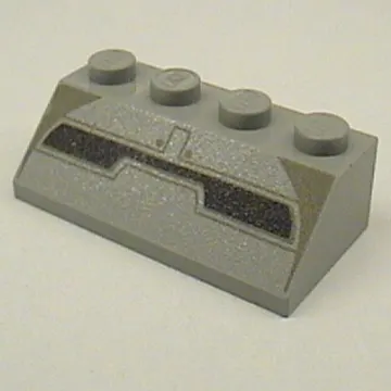 Brick Sloped 45° 2 x 4 with Dark Gray and Black Lines Print
