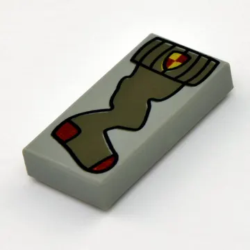 Tile 1 x 2 with Crooked Sock Print
