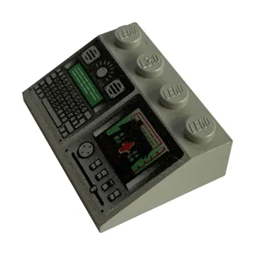 Brick Sloped 33° 3 x 4 with Surveillance Computer Panel Print
