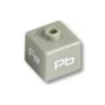 Pen Bead, Square with 'Fe', 'U', 'Mn', and 'Pb' Print