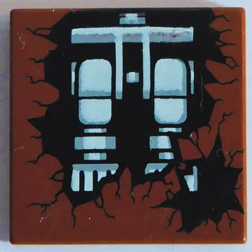 Tile 2 x 2 with Skeleton Hips and Legs Print