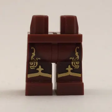 Hips and Reddish Brown Legs with Gold Scrolls