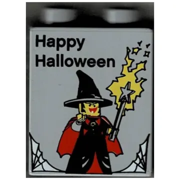 Duplo Brick 1 x 2 x 2 with 'LEGOLAND California Brick or Treat' / 'Happy Halloween' Print