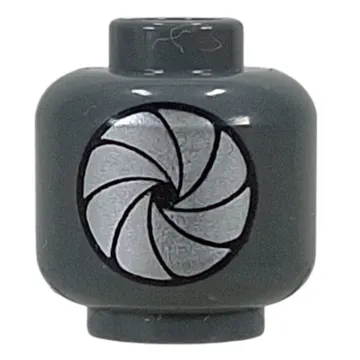 Minifig Head, Silver Diaphragm, Closed / Open