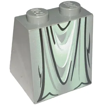 Brick Sloped 65º 2 x 2 x 2 with Bottom Tube with Marauders Statue Skirt Print