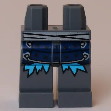 Hips and Dark Bluish Gray Legs with Light Bluish Grey Belt, Dark Blue Armor, Azure Icicles print