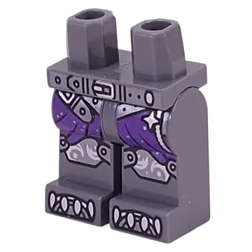 Hips and Dark Bluish Gray Legs with Dark Purple Robe, Silver Belts, Knee Pads, Claws print