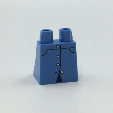 Hips and Legs Under Dress/Robe with Skirt Denim with Buttons, Pockets and Stitching Print
