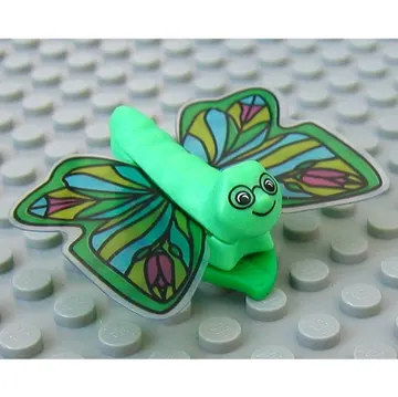 Belville, Insect, Butterfly Large / Human Hair Clip, Flower Wings Print